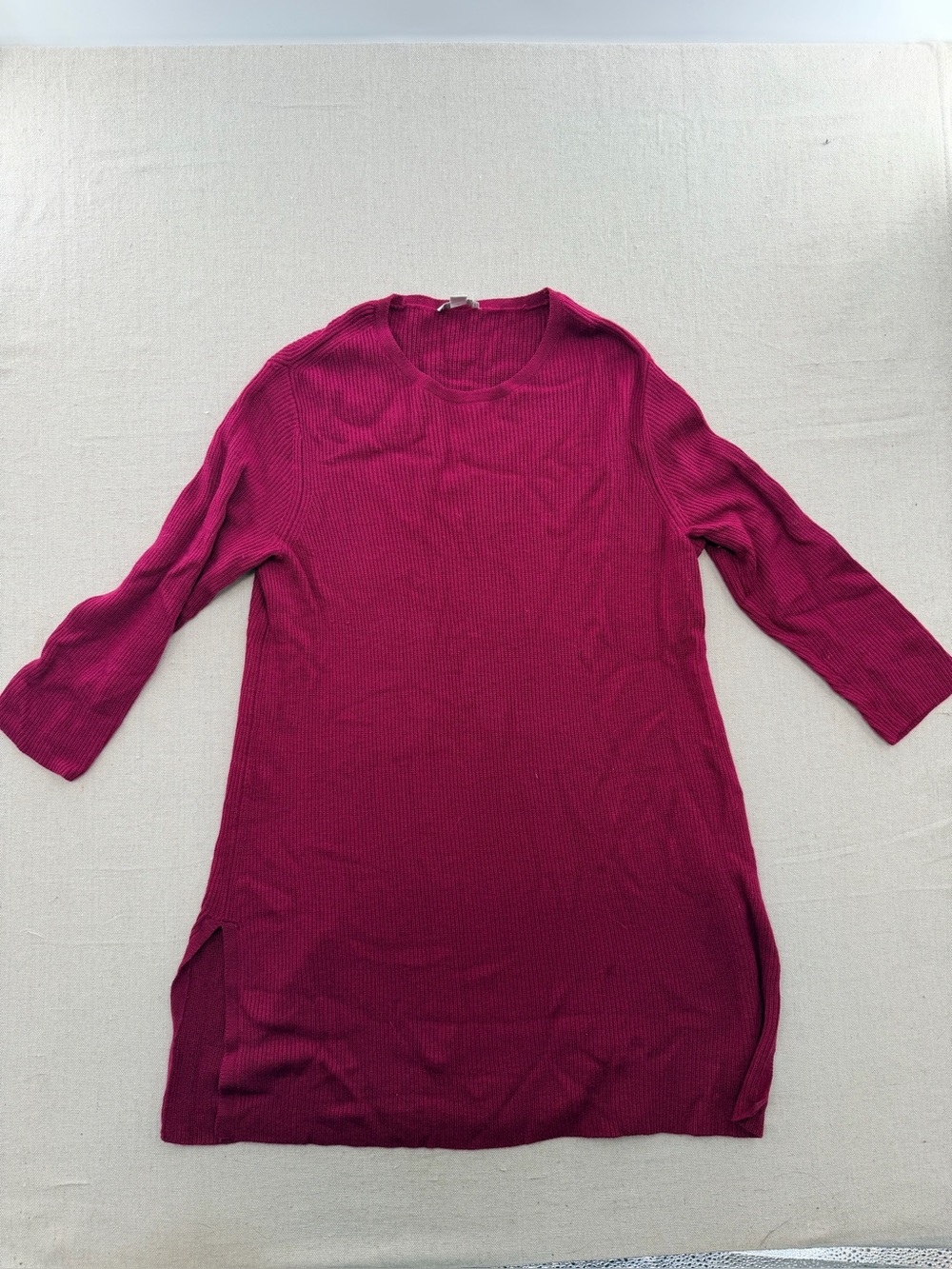 J.Jill Women’s Ribbed Tunic Top - Raspberry - Picture 2 of 5